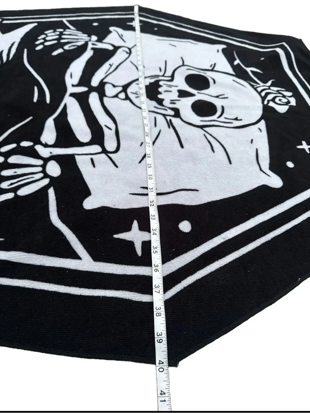 Killstar Wish You Were Here Skeleton Coffin Beach Towel 185cm x 101cm